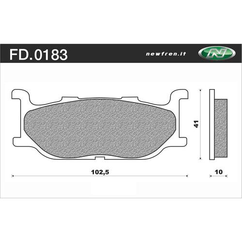 NEWFREN BRAKE PADS - FD0183-BT TOURING ORGANIC   