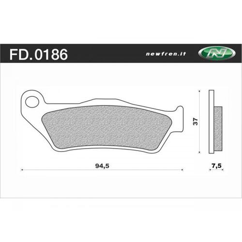 NEWFREN BRAKE PADS - FD0186-BD OFF ROAD DIRT ORGANIC 