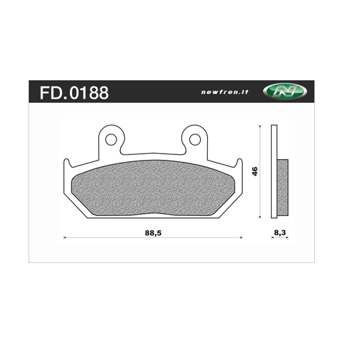 NEWFREN BRAKE PADS - FD0188-BT TOURING ORGANIC   