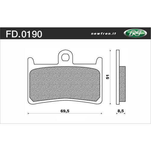 NEWFREN BRAKE PADS - FD0190-TS TOURING SINTERED   