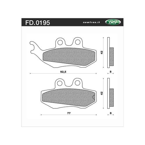 NEWFREN BRAKE PADS - FD0195-BT TOURING ORGANIC   