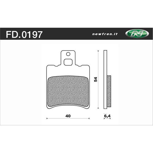 NEWFREN BRAKE PADS - FD0197-BE SCOOTER ORGANIC   