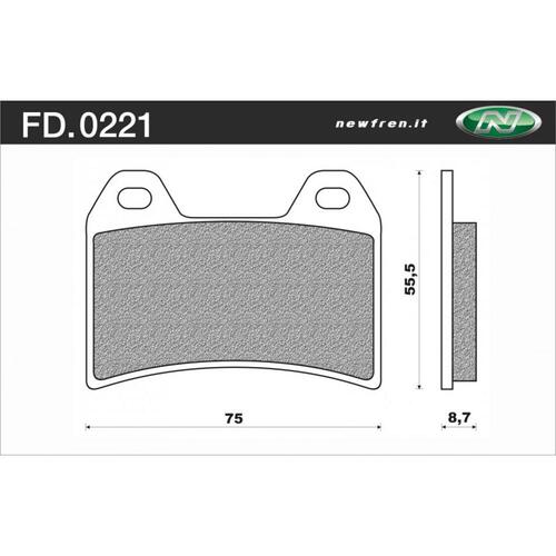 NEWFREN BRAKE PADS - FD0221-BT TOURING ORGANIC   