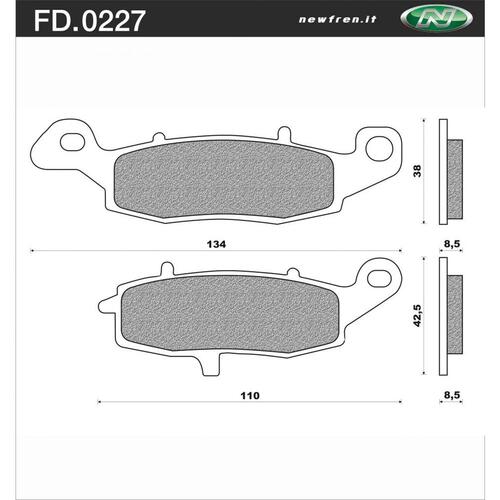 NEWFREN BRAKE PADS - FD0227-TS TOURING SINTERED   