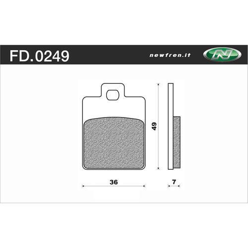 NEWFREN BRAKE PADS - FD0249-BE SCOOTER ORGANIC   