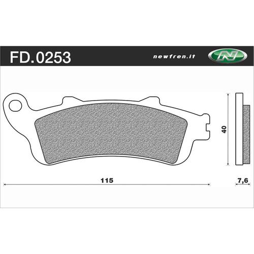 NEWFREN BRAKE PADS - FD0253-BT TOURING ORGANIC   