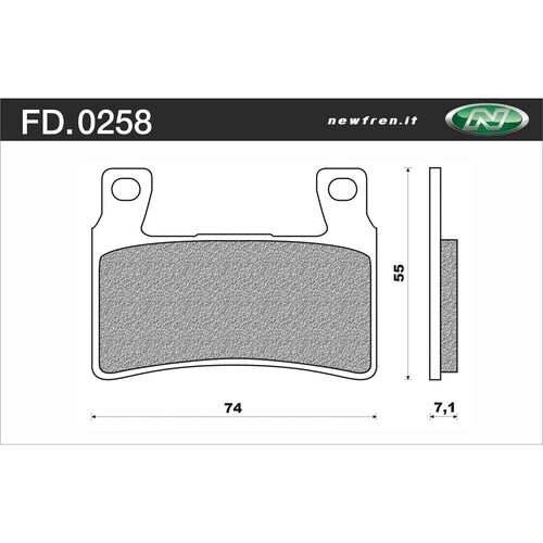 NEWFREN BRAKE PADS - FD0258-BT TOURING ORGANIC   