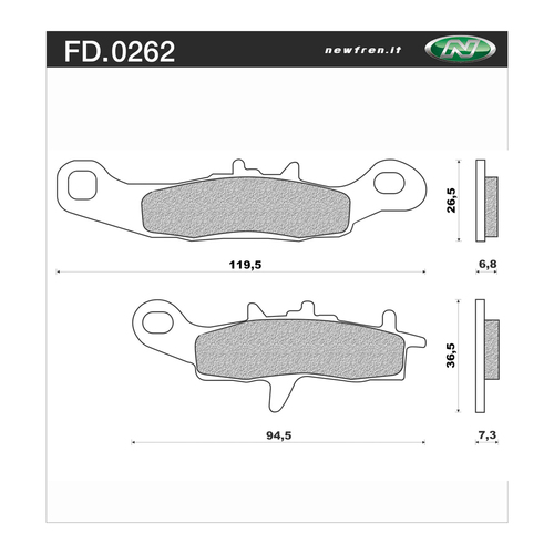 NEWFREN BRAKE PADS - FD0262-SD OFF ROAD DIRT SINTERED 