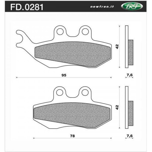 NEWFREN BRAKE PADS - FD0281-BD OFF ROAD DIRT ORGANIC 