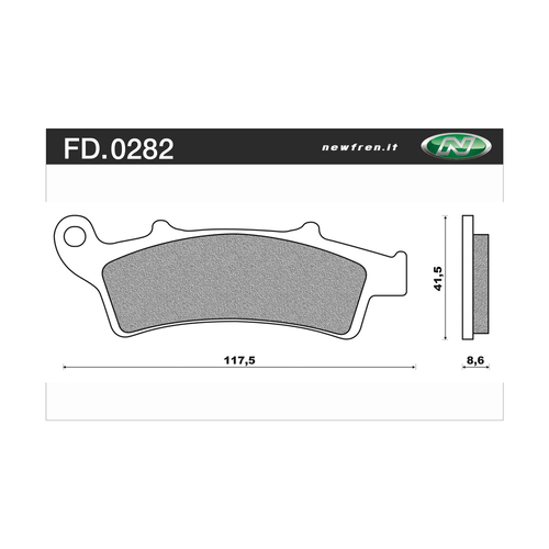 NEWFREN BRAKE PADS - FD0282-BE SCOOTER ORGANIC   