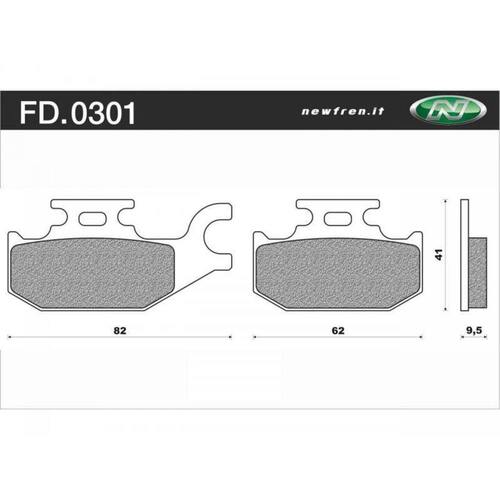 NEWFREN BRAKE PADS - FD0301-BE SCOOTER ORGANIC   
