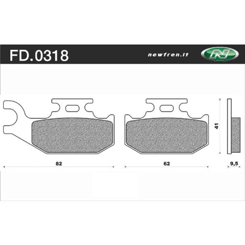 NEWFREN BRAKE PADS - FD0318-BV OFF ROAD ATV ORGANIC 