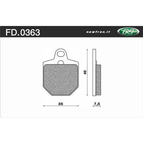 NEWFREN BRAKE PADS - FD0363-SD TOURING SINTERED   