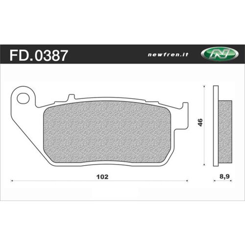 NEWFREN BRAKE PADS - FD0387-SH RAOD H/D SINTERED  