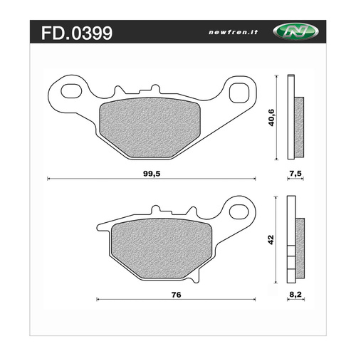 NEWFREN BRAKE PADS - FD0399-SD OFF ROAD DIRT SINTERED 