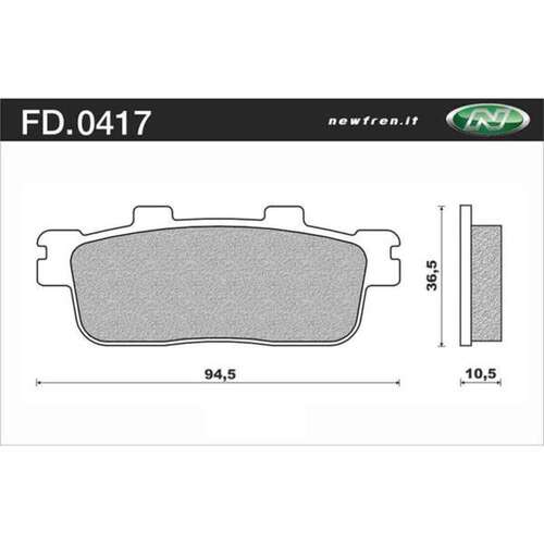 NEWFREN BRAKE PADS - FD0417-BE SCOOTER ORGANIC   