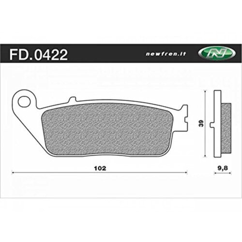 NEWFREN BRAKE PADS - FD0422-BE SCOOTER ORGANIC   