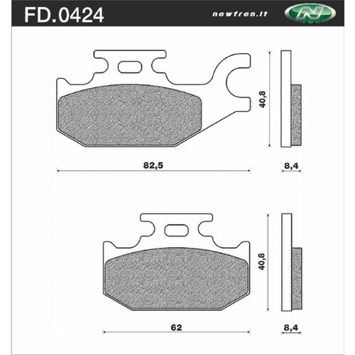 NEWFREN BRAKE PADS - FD0424-SV OFF ROAD ATV SINTERED 