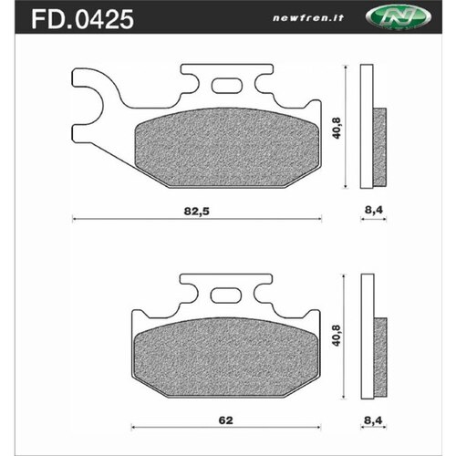 NEWFREN BRAKE PADS - FD0425-BV OFF ROAD ATV ORGANIC 