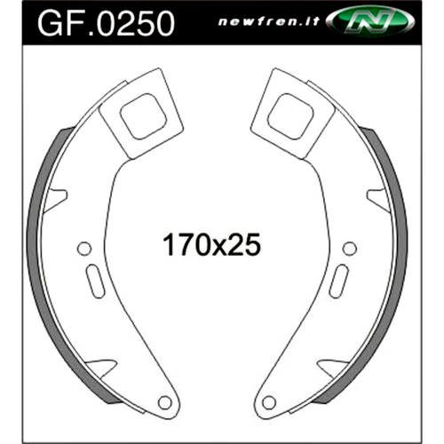 NEWFREN BRAKE SHOES - GF0250     