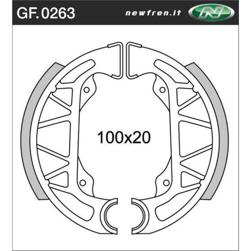 NEWFREN BRAKE SHOES - GF0263     