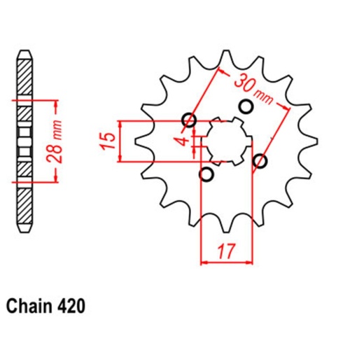 SUPERSPROX 13T 420 PITCH FRONT SPROCKET HONDA XR75/80/CR80