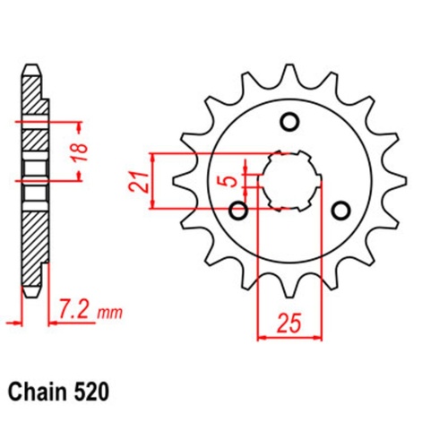 SUPERSPROX 15T 520 PITCH FRONT SPROCKET SUZUKI