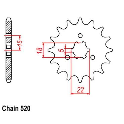 SUPERSPROX 12T 520 PITCH FRONT SPROCKET KAWASAKI