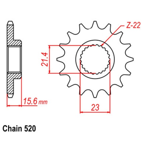 SUPERSPROX 13T 520 PITCH FRONT SPROCKET YAMAHA 