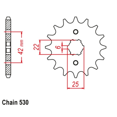 SUPERSPROX 13T 530 PITCH FRONT SPROCKET HONDA