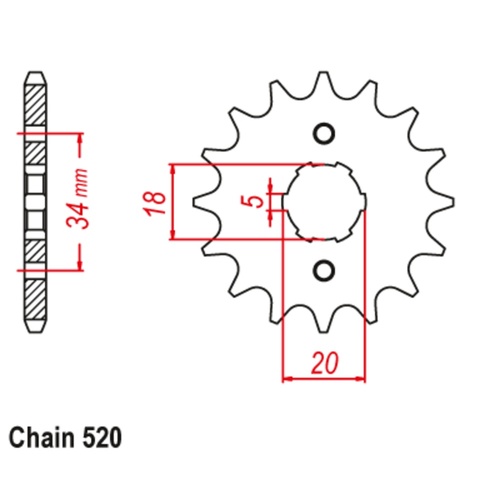 SUPERSPROX 13T 520 PITCH FRONT SPROCKET HONDA