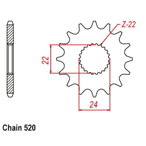 SUPERSPROX 16T 520 PITCH FRONT SPROCKET APRILIA 125 RS 