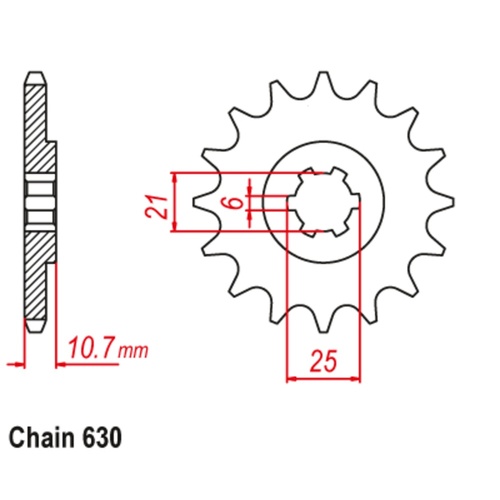 SUPERSPROX 15T 630 PITCH FRONT SPROCKET HONDA