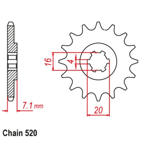 SUPERSPROX 10T 520 PITCH FRONT SPROCKET SUZUKI