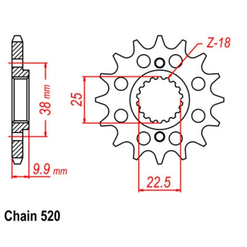 SUPERSPROX 13T 520 PITCH FRONT SPROCKET BMW