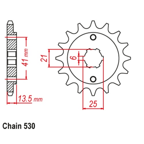 SUPERSPROX 15T 530 PITCH FRONT SPROCKET HONDA