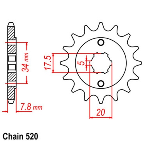 SUPERSPROX 12T 520 PITCH FRONT SPROCKET HONDA