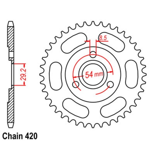 SUPERSPROX 35T 420 PITCH HONDA Z50 REAR SPROCKET 