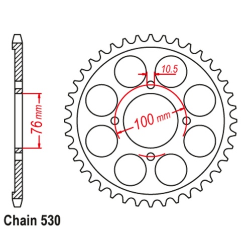 SUPERSPROX 40T 530 PITCH SUZUKI REAR SPROCKET 