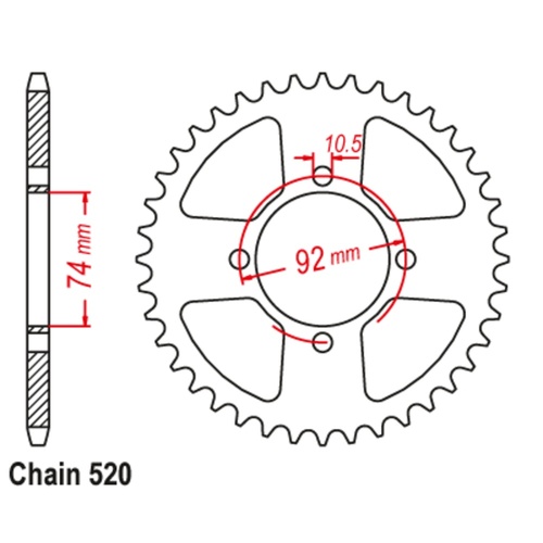 42T Yamaha Rear Sprocket