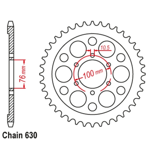 SUPERSPROX 40T 630 PITCH SUZUKI REAR SPROCKET 