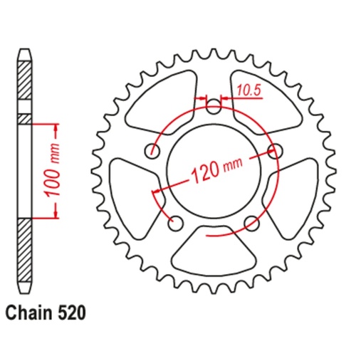 SUPERSPROX 40T 520 PITCH APRILIA 650 PEGASO TRAIL/ FACTORY / STRADA REAR SPROCKET 