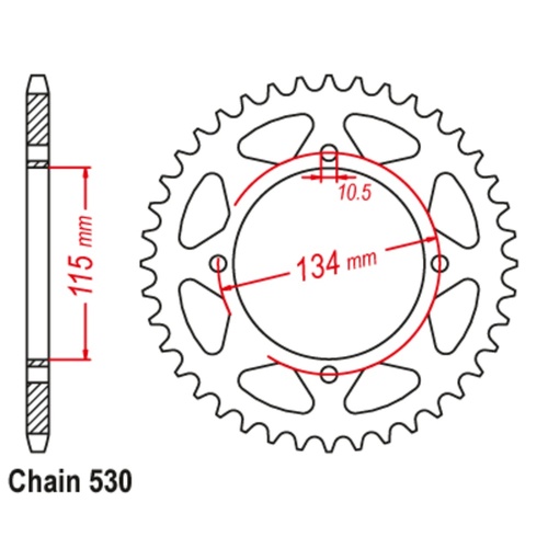 SUPERSPROX 48T 530 PITCH DUCATI REAR SPROCKET 