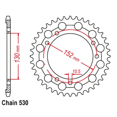SUPERSPROX 46T 530 PITCH CAGIVA REAR SPROCKET 900 ELEPHANT/900 GRAND CANYON 