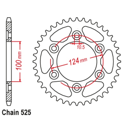SUPERSPROX 36T 520 PITCH DUCATI REAR SPROCKET 