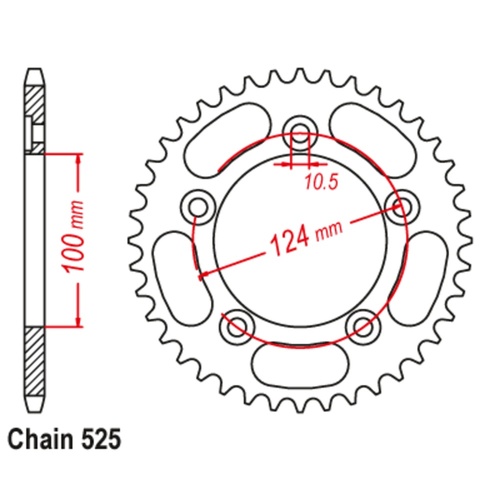 SUPERSPROX 36T 525 PITCH DUCATI 749S/999 S REAR SPROCKET 