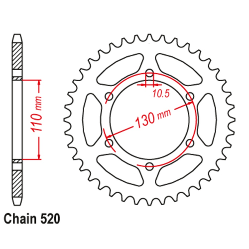 SUPERSPROX 48T 520 PITCH KAWASAKI REAR ALLOY SPROCKET BLACK