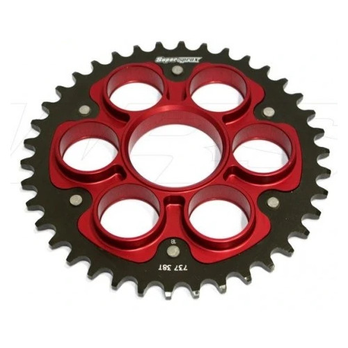 SUPERSPROX STEALTH REAR SPROCKET RED 38TH 737 525