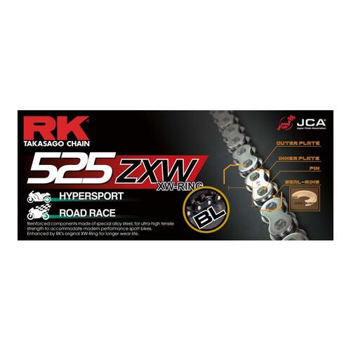 RK CHAIN 525ZXW 120 LINK - BLACK