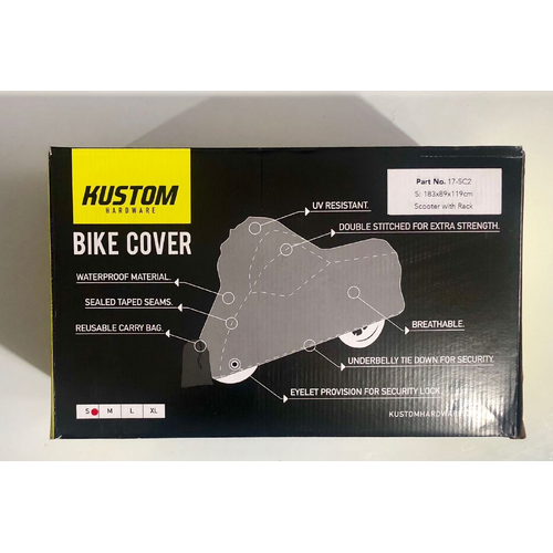 KUSTOM HARDWARE BIKE COVER-SCOOTER WITH RACK